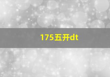 175五开dt