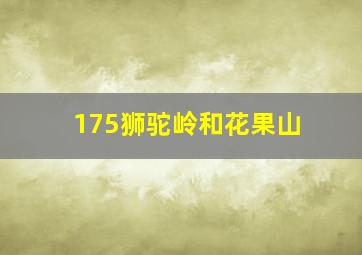 175狮驼岭和花果山