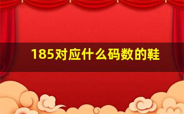 185对应什么码数的鞋