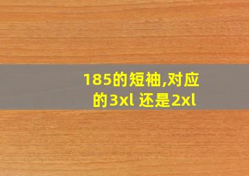 185的短袖,对应的3xl 还是2xl