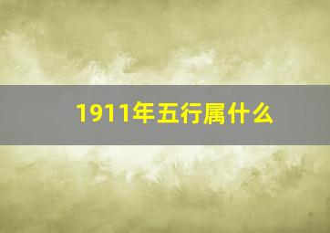 1911年五行属什么