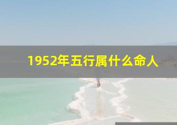 1952年五行属什么命人