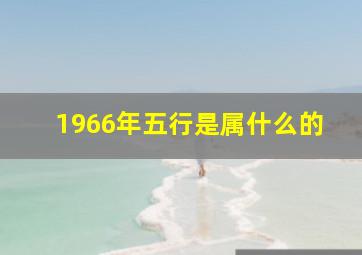 1966年五行是属什么的