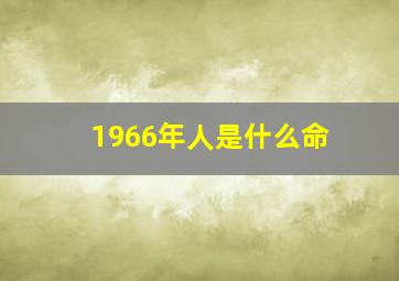 1966年人是什么命