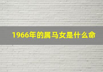 1966年的属马女是什么命