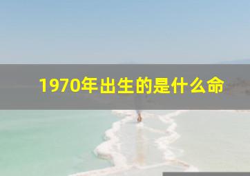 1970年出生的是什么命