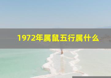 1972年属鼠五行属什么