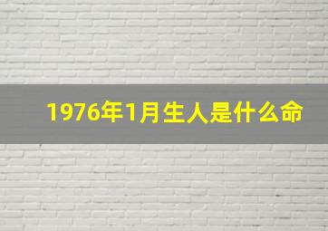 1976年1月生人是什么命