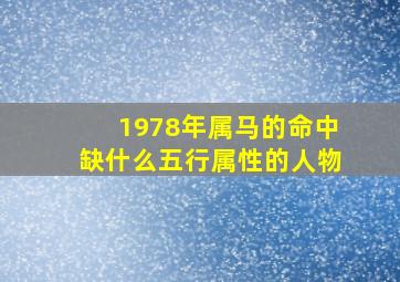 1978年属马的命中缺什么五行属性的人物