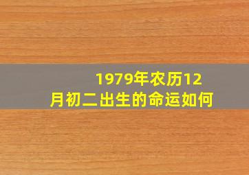 1979年农历12月初二出生的命运如何