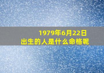 1979年6月22日出生的人是什么命格呢