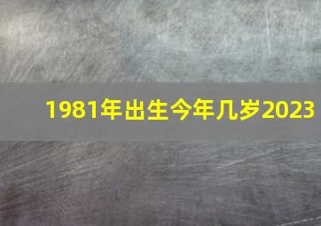 1981年出生今年几岁2023