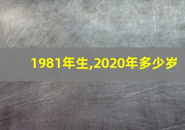 1981年生,2020年多少岁