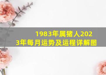 1983年属猪人2023年每月运势及运程详解图