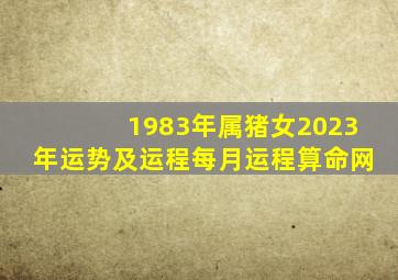 1983年属猪女2023年运势及运程每月运程算命网