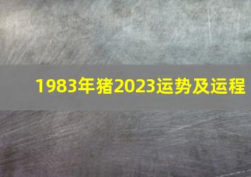 1983年猪2023运势及运程