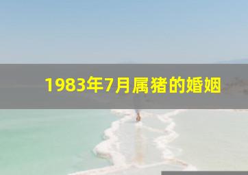 1983年7月属猪的婚姻