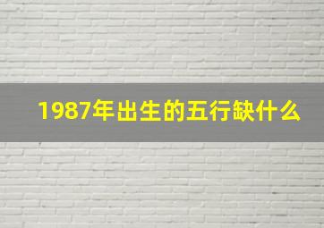 1987年出生的五行缺什么