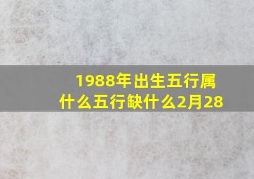 1988年出生五行属什么五行缺什么2月28