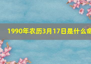 1990年农历3月17日是什么命