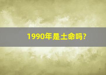 1990年是土命吗?