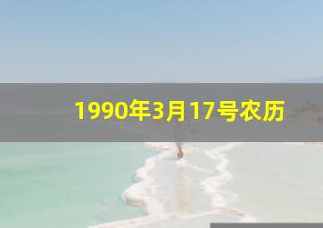 1990年3月17号农历