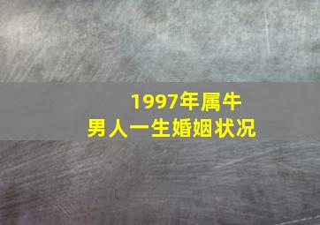 1997年属牛男人一生婚姻状况