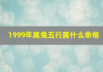 1999年属兔五行属什么命格