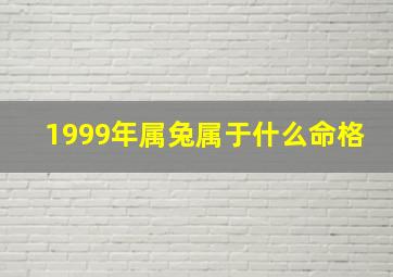 1999年属兔属于什么命格