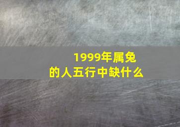 1999年属兔的人五行中缺什么