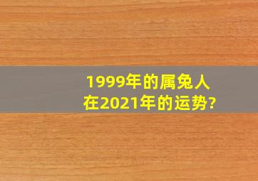 1999年的属兔人在2021年的运势?