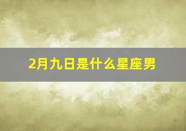 2月九日是什么星座男