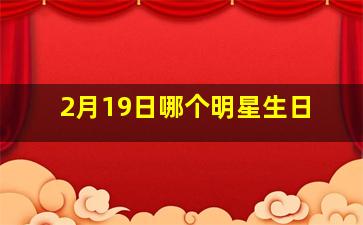 2月19日哪个明星生日