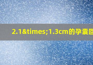 2.1×1.3cm的孕囊回声