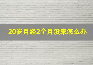 20岁月经2个月没来怎么办