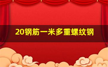 20钢筋一米多重螺纹钢