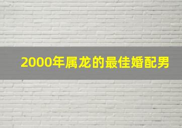 2000年属龙的最佳婚配男