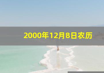 2000年12月8日农历