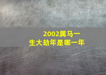 2002属马一生大劫年是哪一年