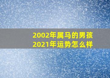 2002年属马的男孩2021年运势怎么样