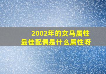 2002年的女马属性最佳配偶是什么属性呀