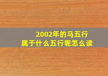 2002年的马五行属于什么五行呢怎么读