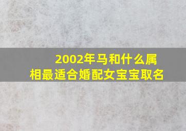 2002年马和什么属相最适合婚配女宝宝取名