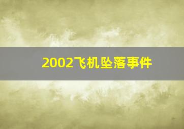 2002飞机坠落事件