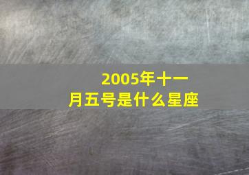 2005年十一月五号是什么星座