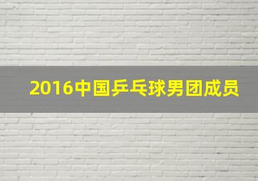 2016中国乒乓球男团成员