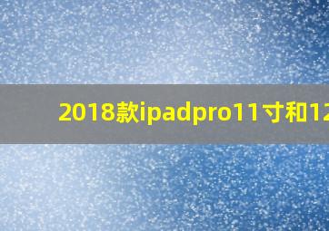 2018款ipadpro11寸和12.9