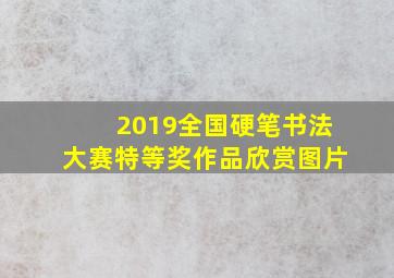 2019全国硬笔书法大赛特等奖作品欣赏图片