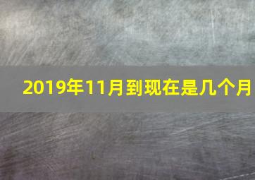 2019年11月到现在是几个月