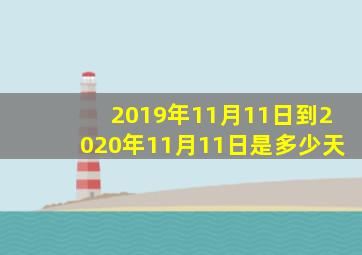 2019年11月11日到2020年11月11日是多少天